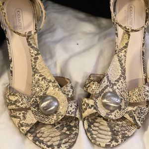 Coach heels, size 9 snake skin tan and brown. Great condition.